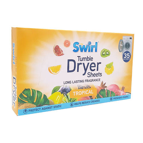 Swirl Tumble Dryer Sheets Tropical 35 Sheets