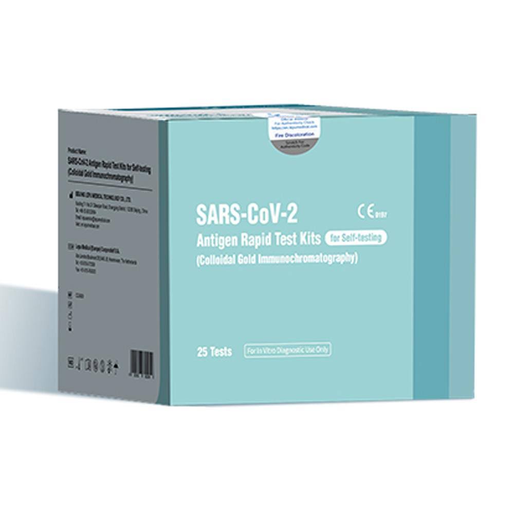 Lepu SARS-CoV-2 Antigen Rapid Test Kits for Self-testing - 25 Pack