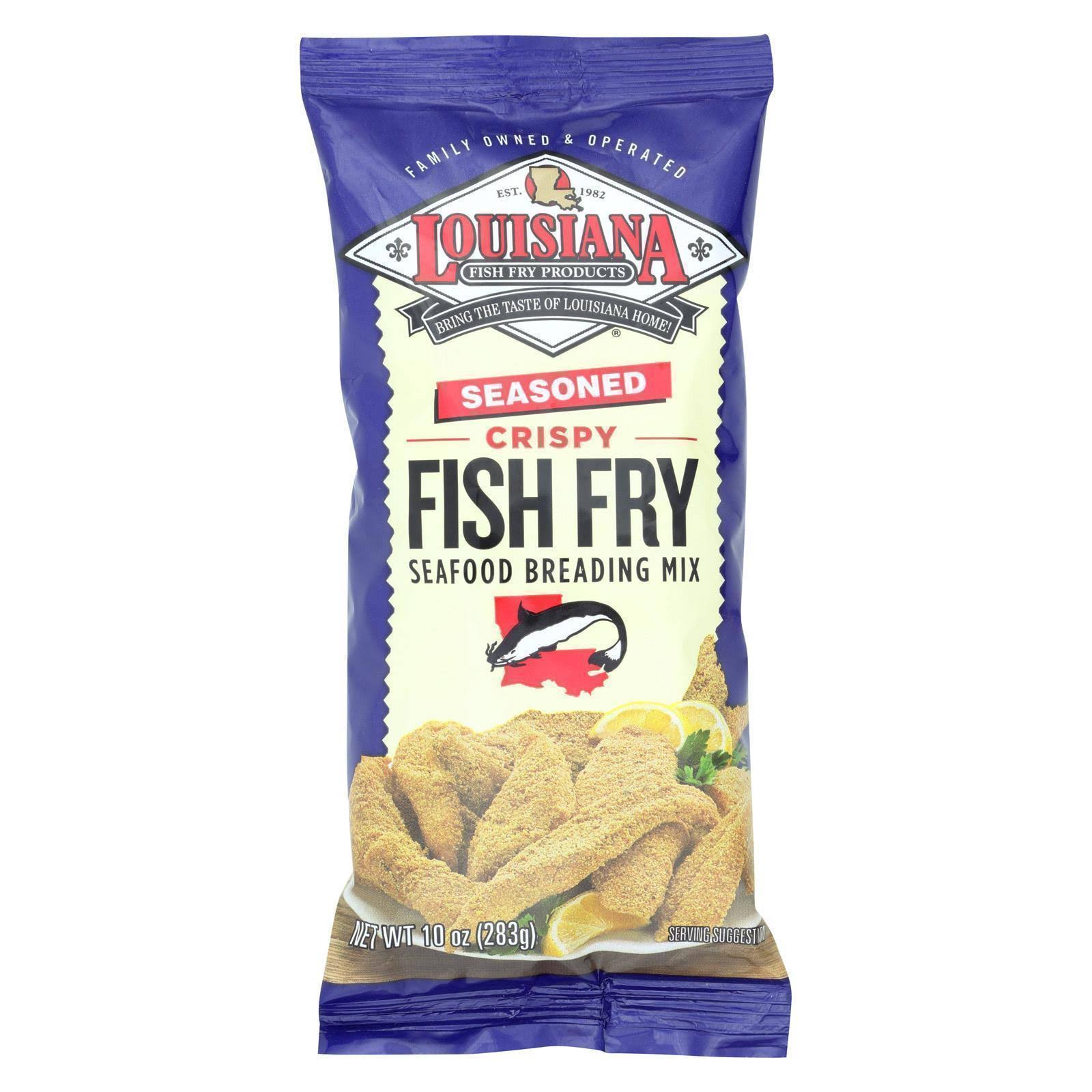 Louisiana Seasoned Crispy Fish Fry Seafood Breading Mix - 10oz