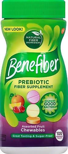 Benefiber Chewable Natural Fiber Supplement - Assorted Fruit, 100 Tablets