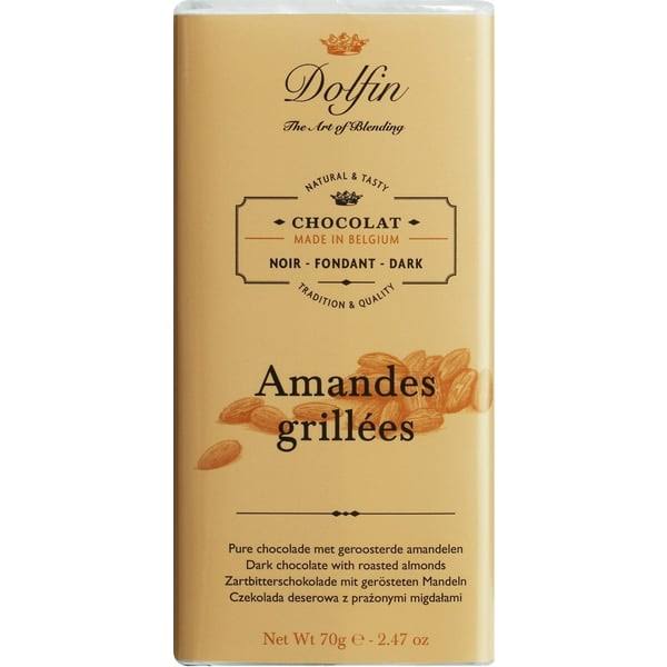 Dolfin Dark Chocolate - with Roasted Almonds, 70g