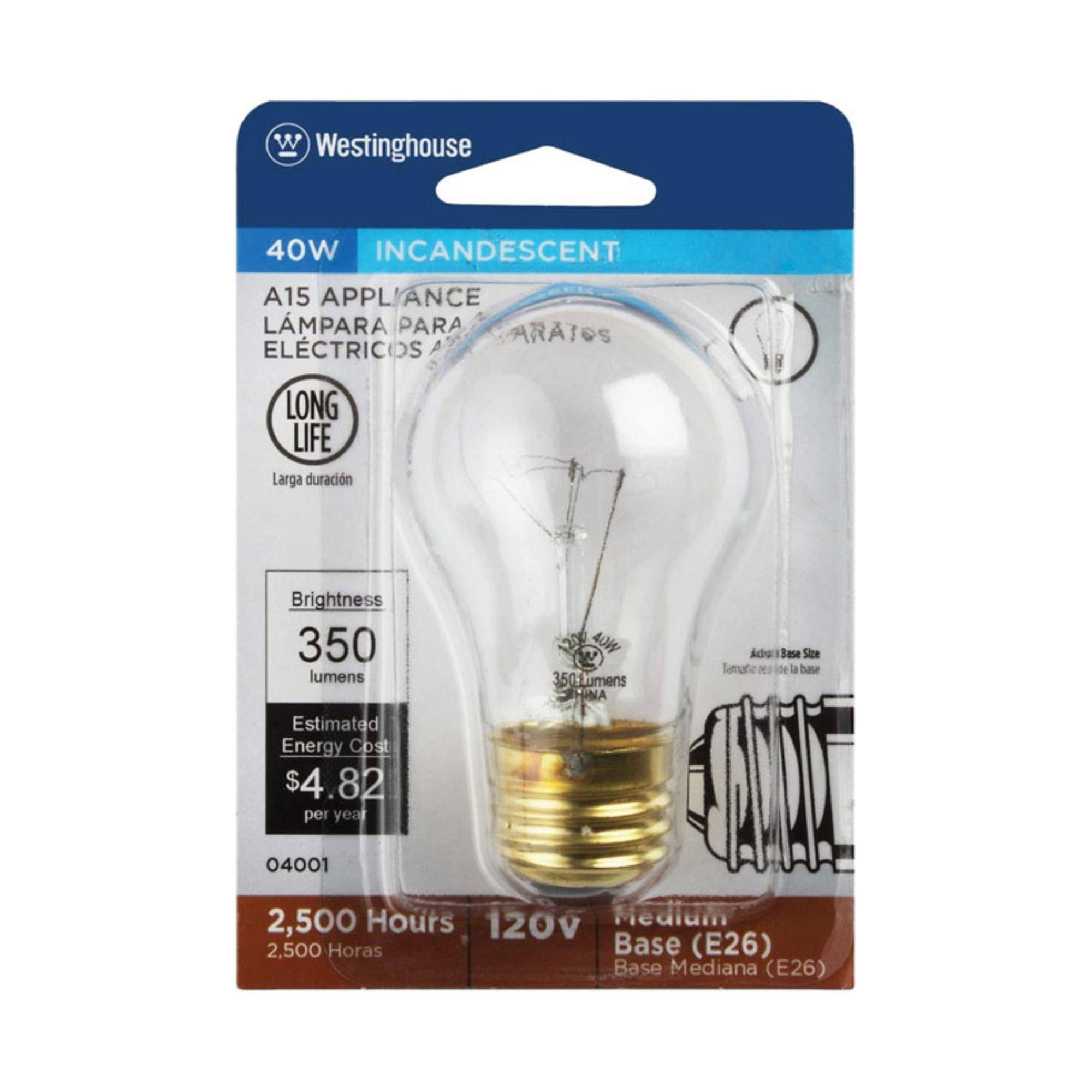 Westinghouse Lighting Clear Appliance Light Bulb - 40w