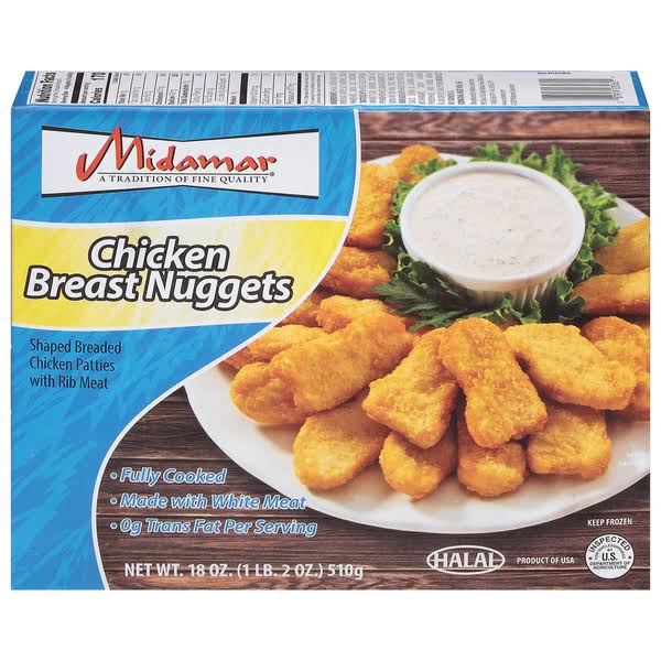 Midamar Chicken Breast Nuggets - 18 Ounces - North Park Produce - Delivered by Mercato