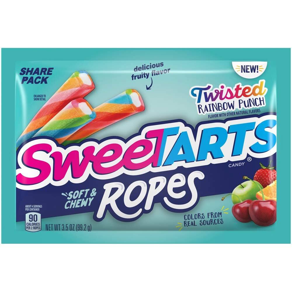 SweeTARTS Twisted Rainbow Punch Ropes