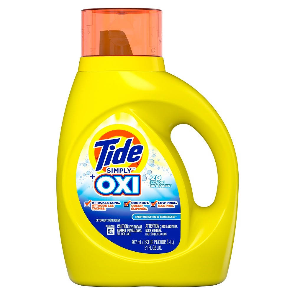 Tide Simply + Oxi Detergent, Refreshing Breeze - 31 fl oz