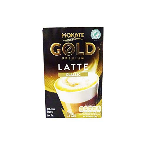 Mokate Gold Premium Classic Latte Roasted Coffee 10 Sachets, 140g