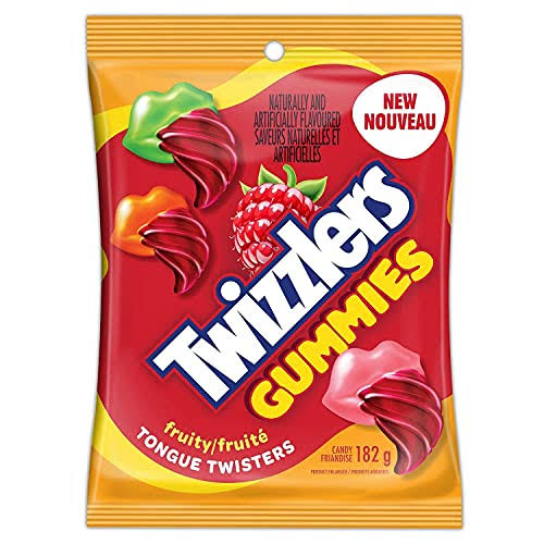 Twizzlers Tongue Twister, Fruity Gummies, 182g/6.4 oz. Peg Bag, Import
