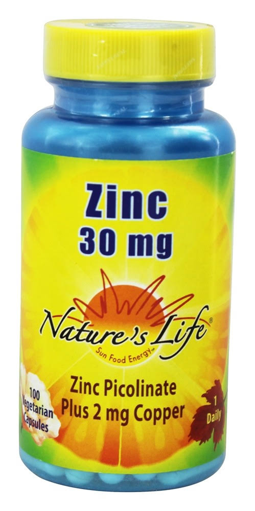 Nature's Life Zinc - 30 MG - 100 Vegetarian Capsules