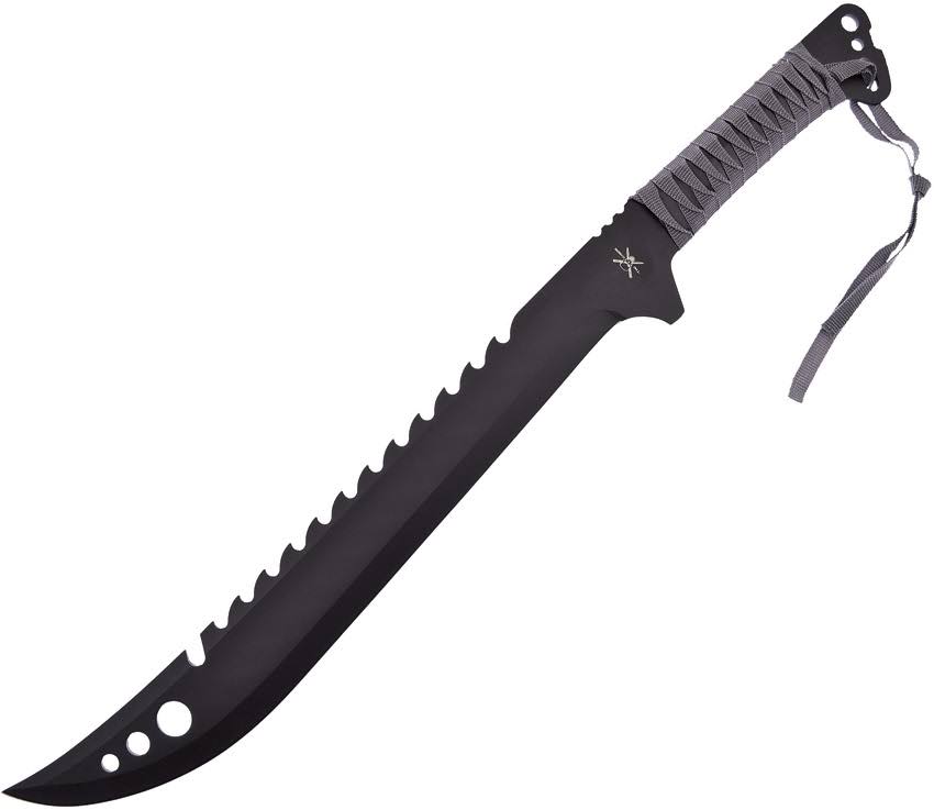 Frost Cutlery TR2632BLK Gray Wrap Fixed Blade Knife Survival Machete
