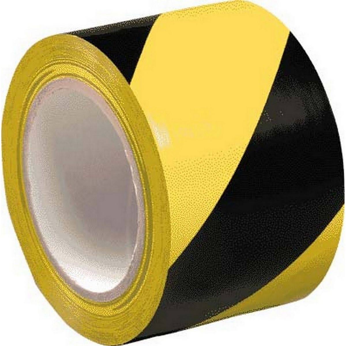 Ultratape PVC Hazard Warning Tape - Black and Yellow, 50mm x 33m