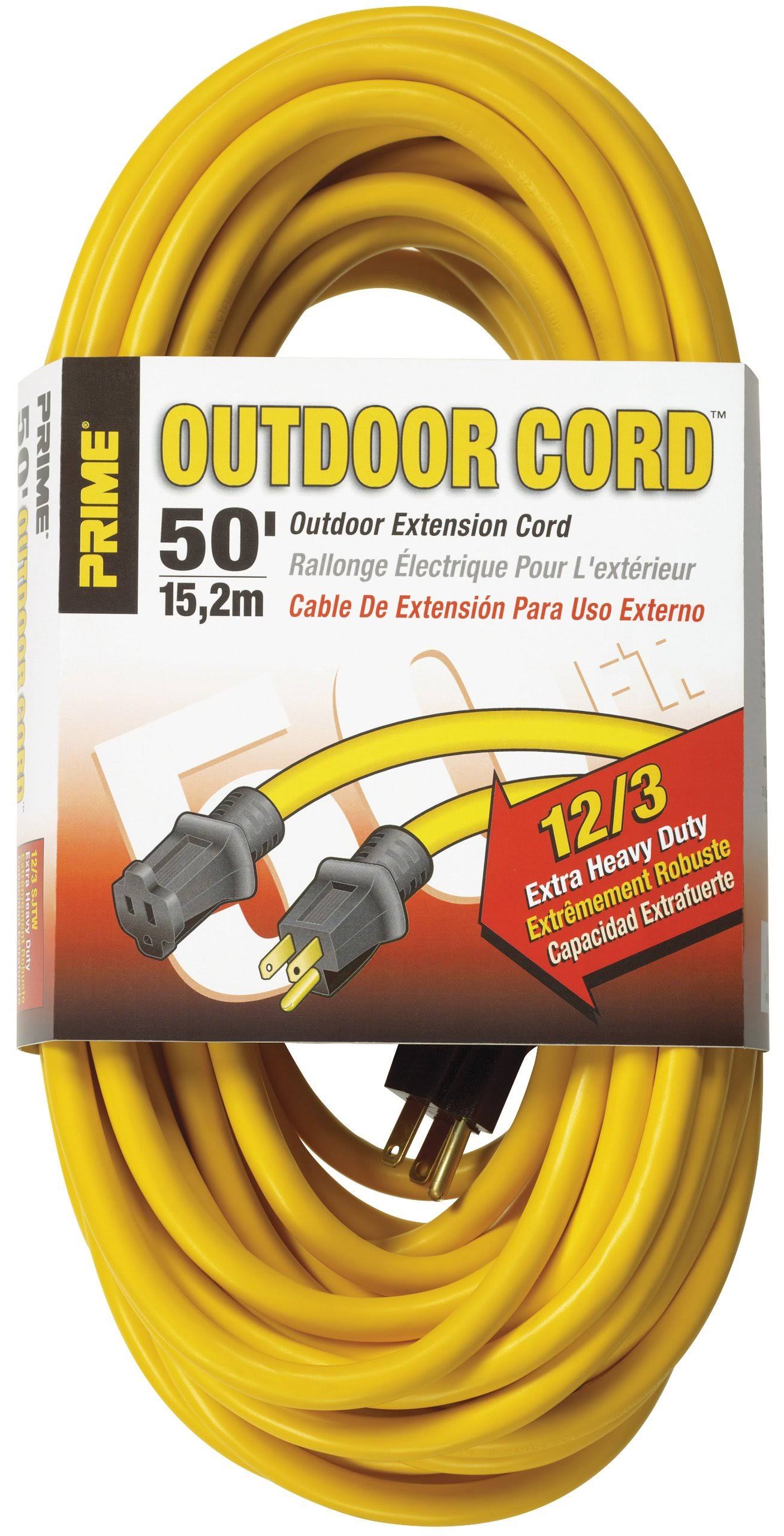 Prime Outdoor Extension Cord - Yellow