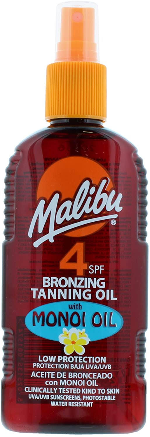 Malibu SPF 4 Bronzing Tanning Oil with Monoi Oil, 0.21 kg