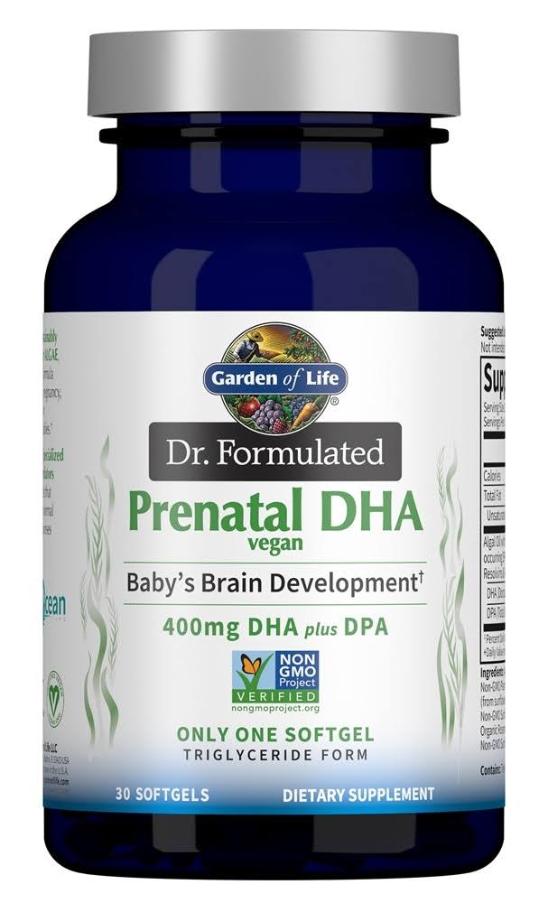 Garden of Life Dr. Formulated Prenatal Vegan DHA 30 Softgels