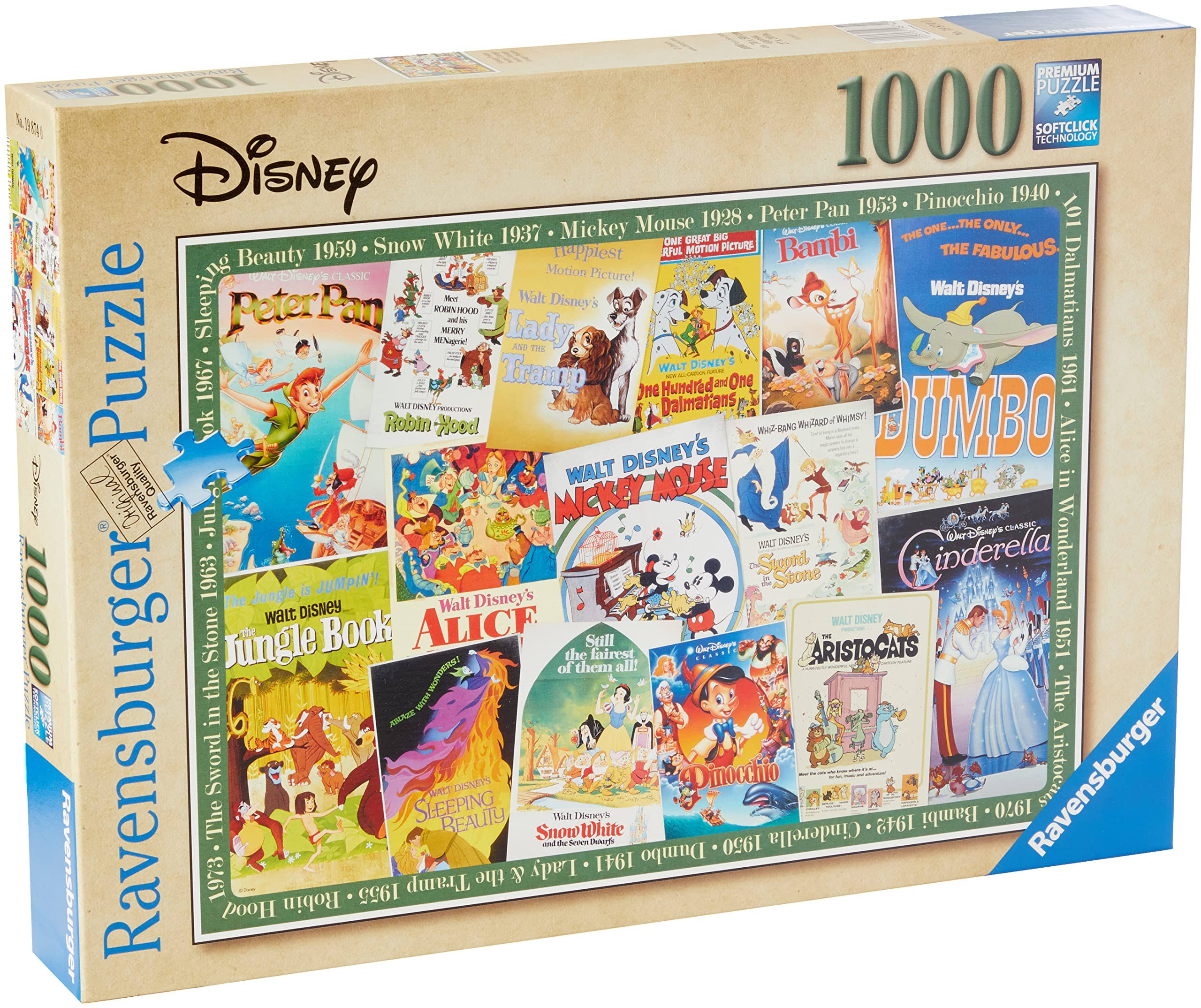 Ravensburger Disney Vintage Poster Jigsaw Puzzle - 1000pcs