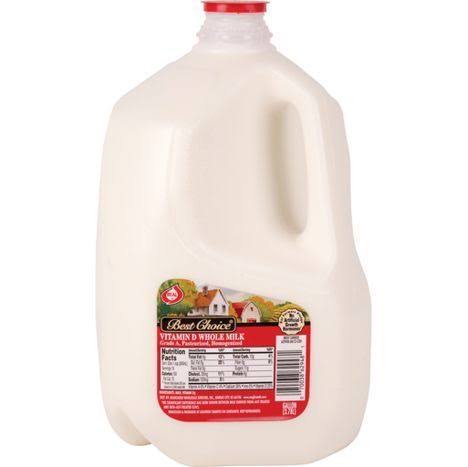 Best Choice Vitamin D Whole Milk - 1 Gallon - Leon's Gourmet Grocer - Delivered by Mercato