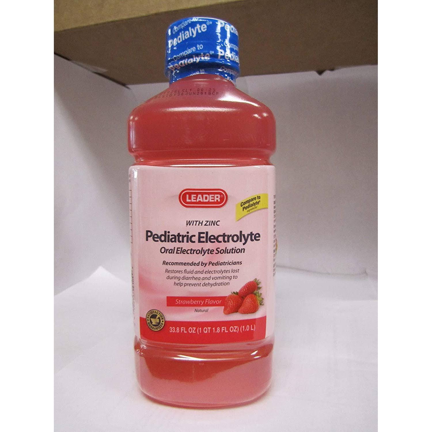 Leader Pediatric Electrolyte, Strawberry - 33.8 fl oz