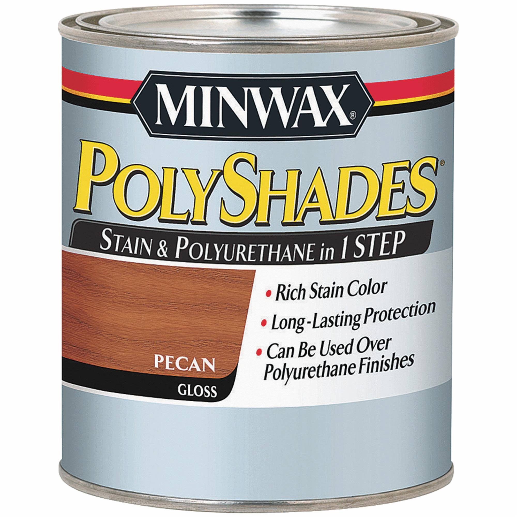 Minwax Polyshades Gloss Stain - Pecan, 1/2 Pint