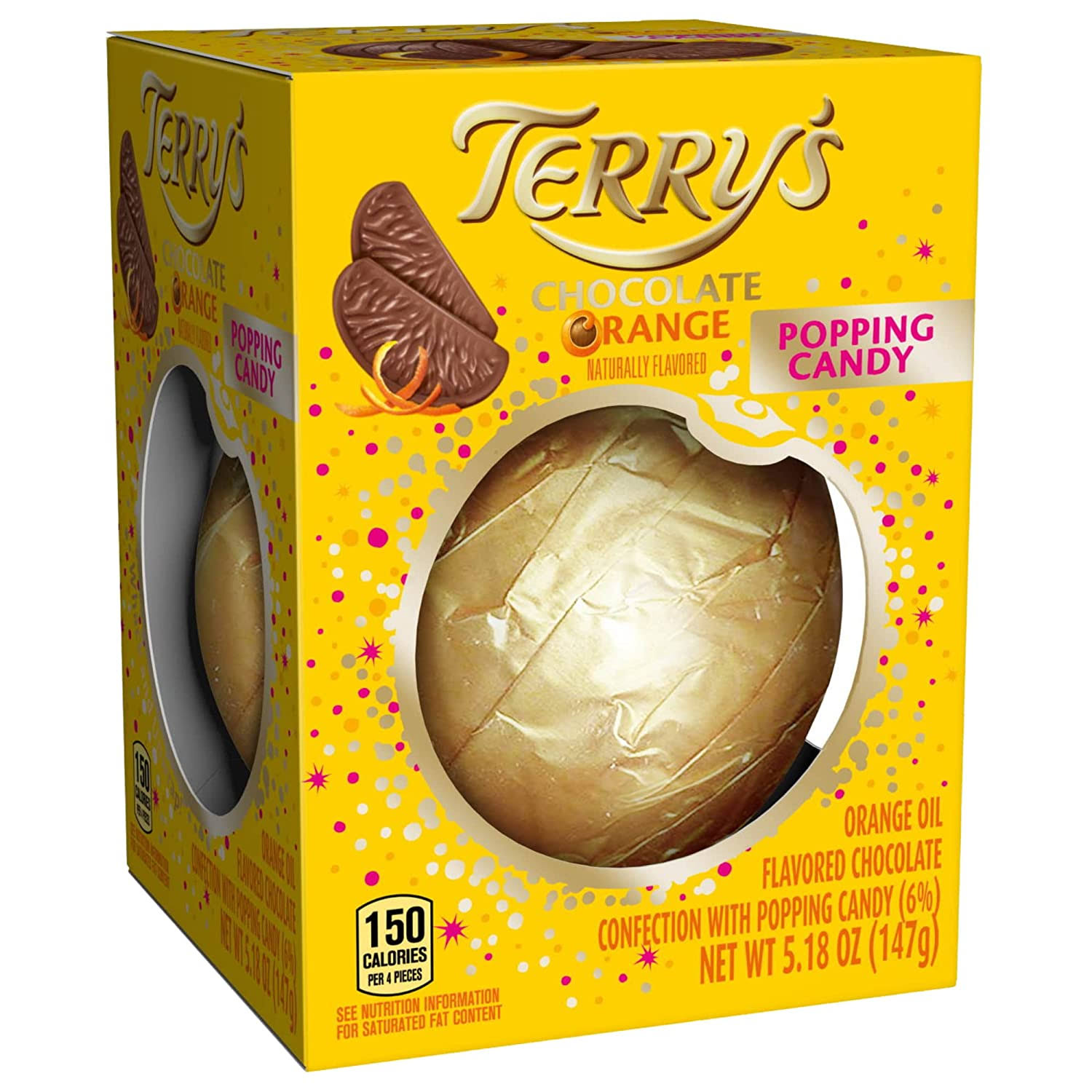Terry's Chocolate Orange with Popping Candy, 5.18oz
