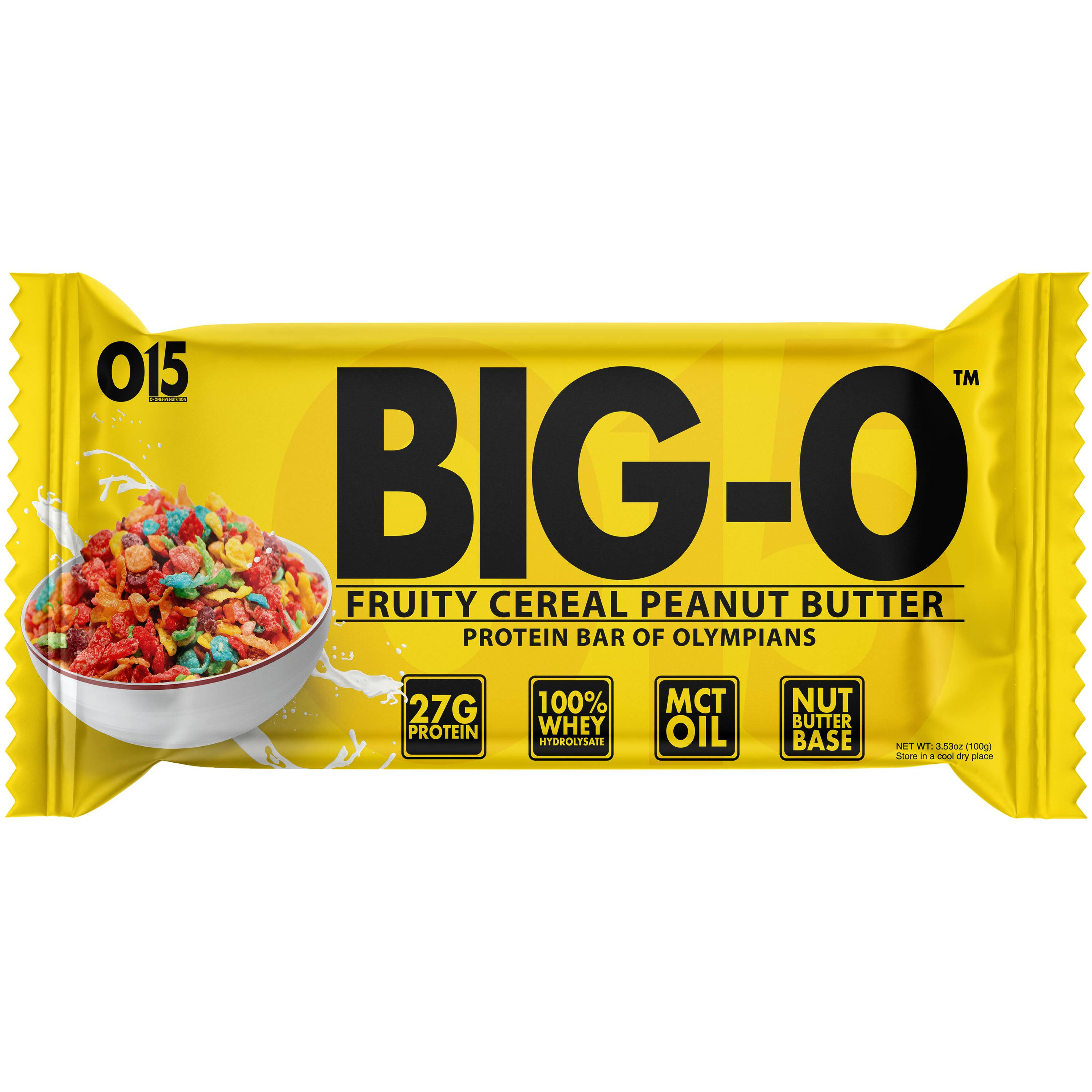 O15 Nutrition Big-O Bar (1 x 100g) Fruity Cereal Peanut Butter