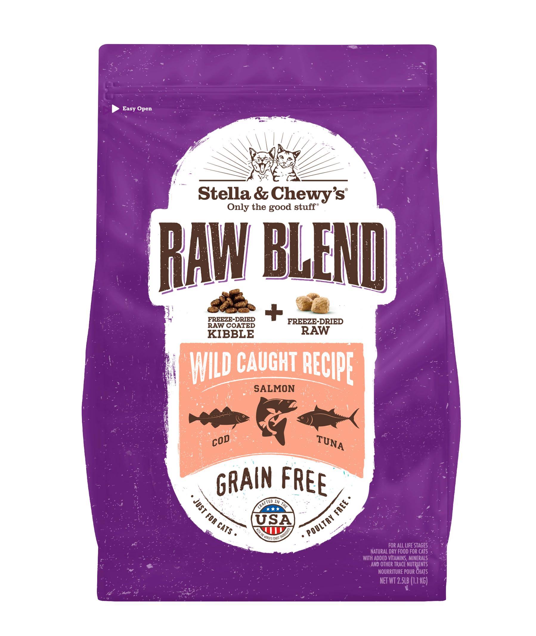 Stella & Chewy's Raw Blend Kibble Wild Caught Recipe Dry Cat Food - 2.5-lb