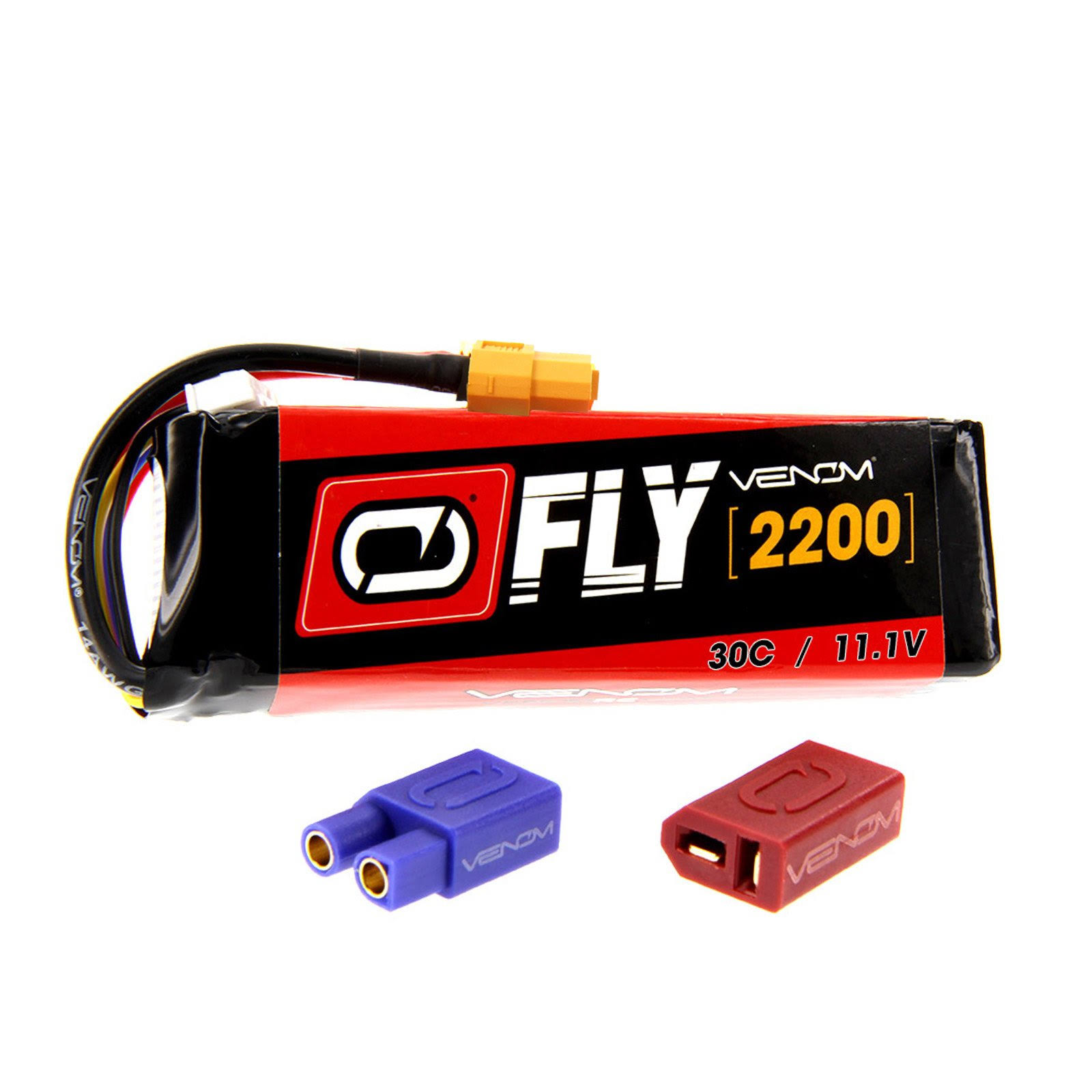 Venom Fly Lipo Battery - With Uni 2.0 Plug, 30C, 3S, 2200mah, 11.1V