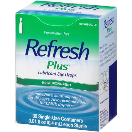 Refresh Plus Lubricant Eye Drops, PF, 0.01 fl oz, 30 Count, Pack of 1