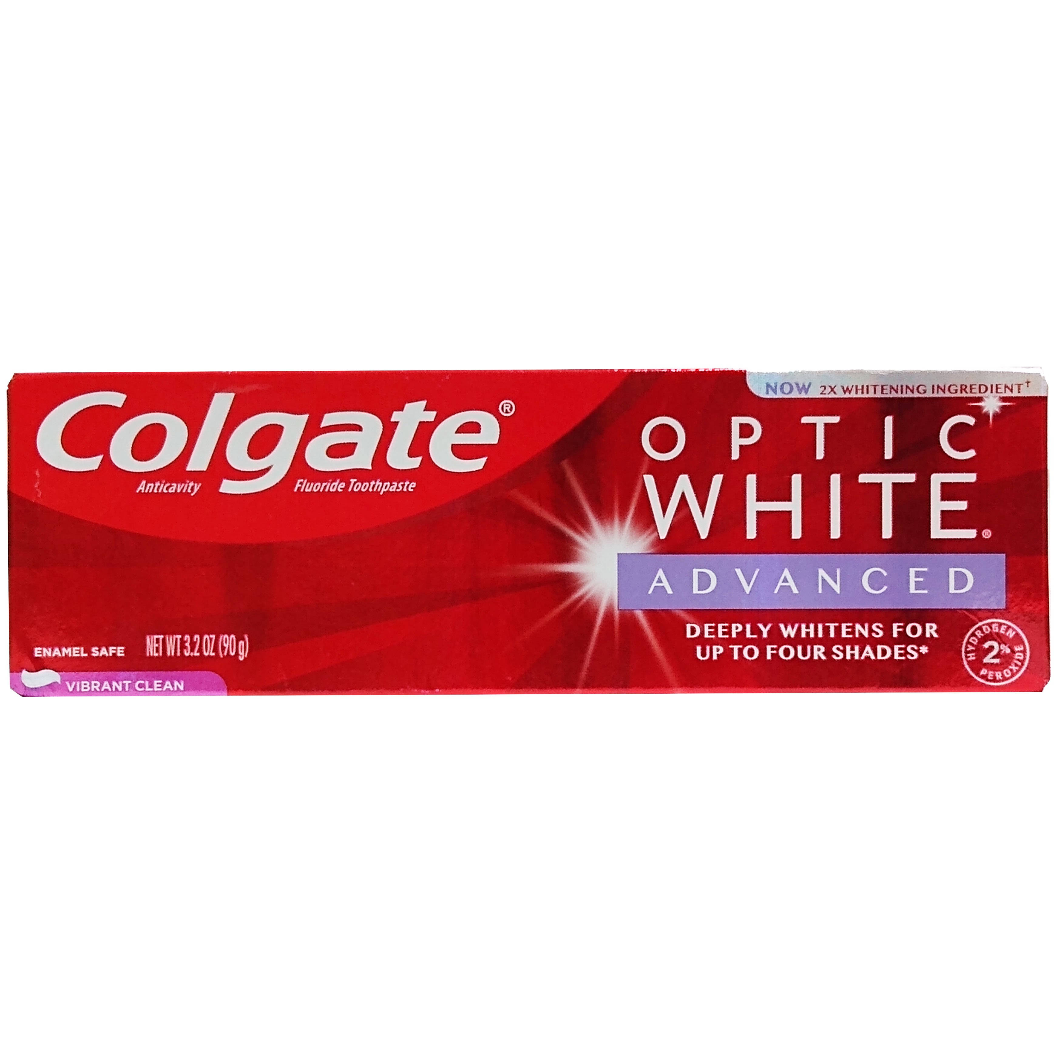 Colgate Optic White Toothpaste, Vibrant Clean, Advanced - 3.2 oz