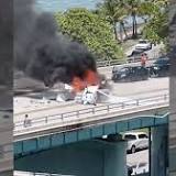 1 Dead, 5 Injured After Small Plane Crashes on a Miami Bridge, Hitting an SUV Head-On