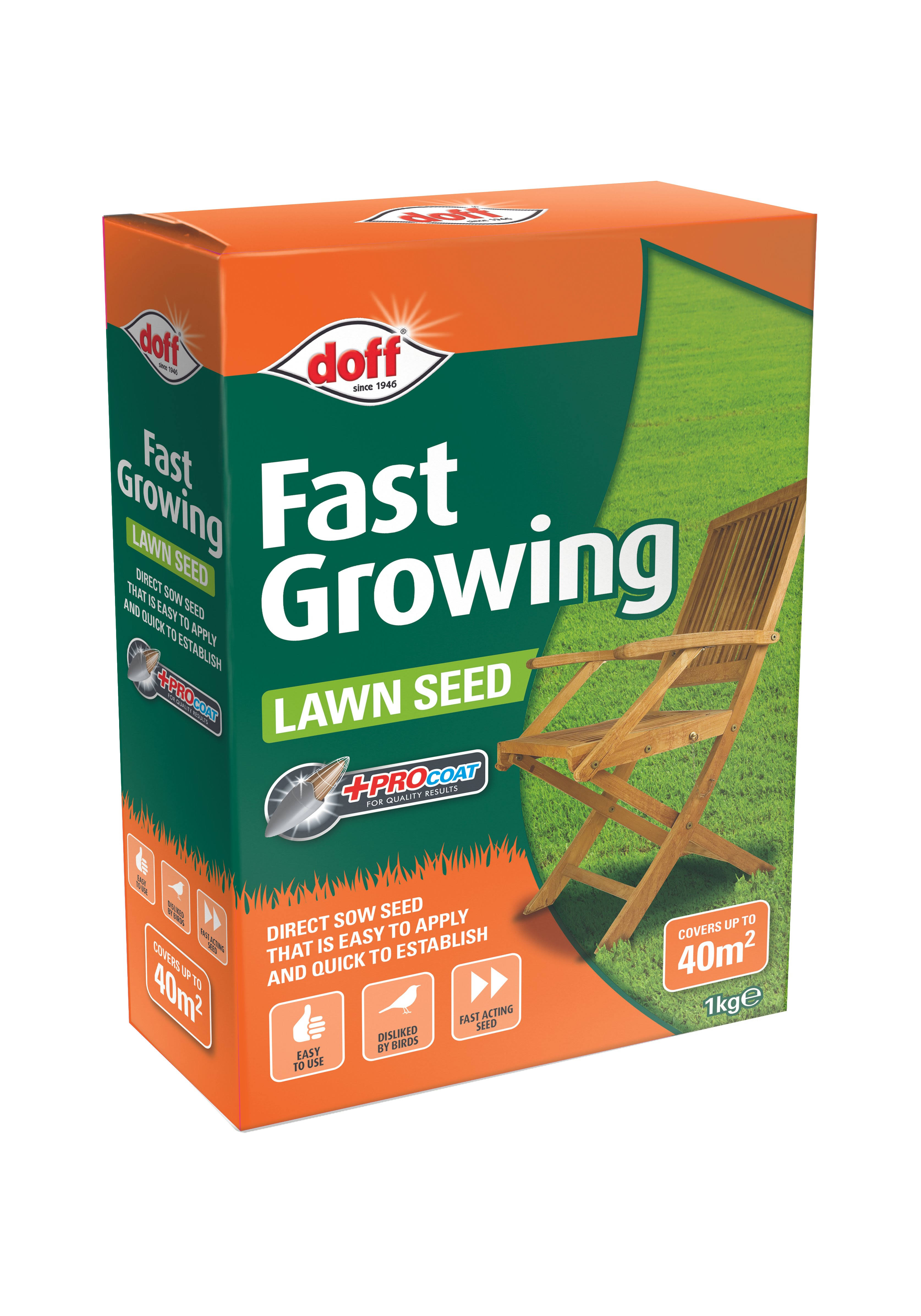 Doff Fast Acting Lawn Seed - with Procoat, 1kg