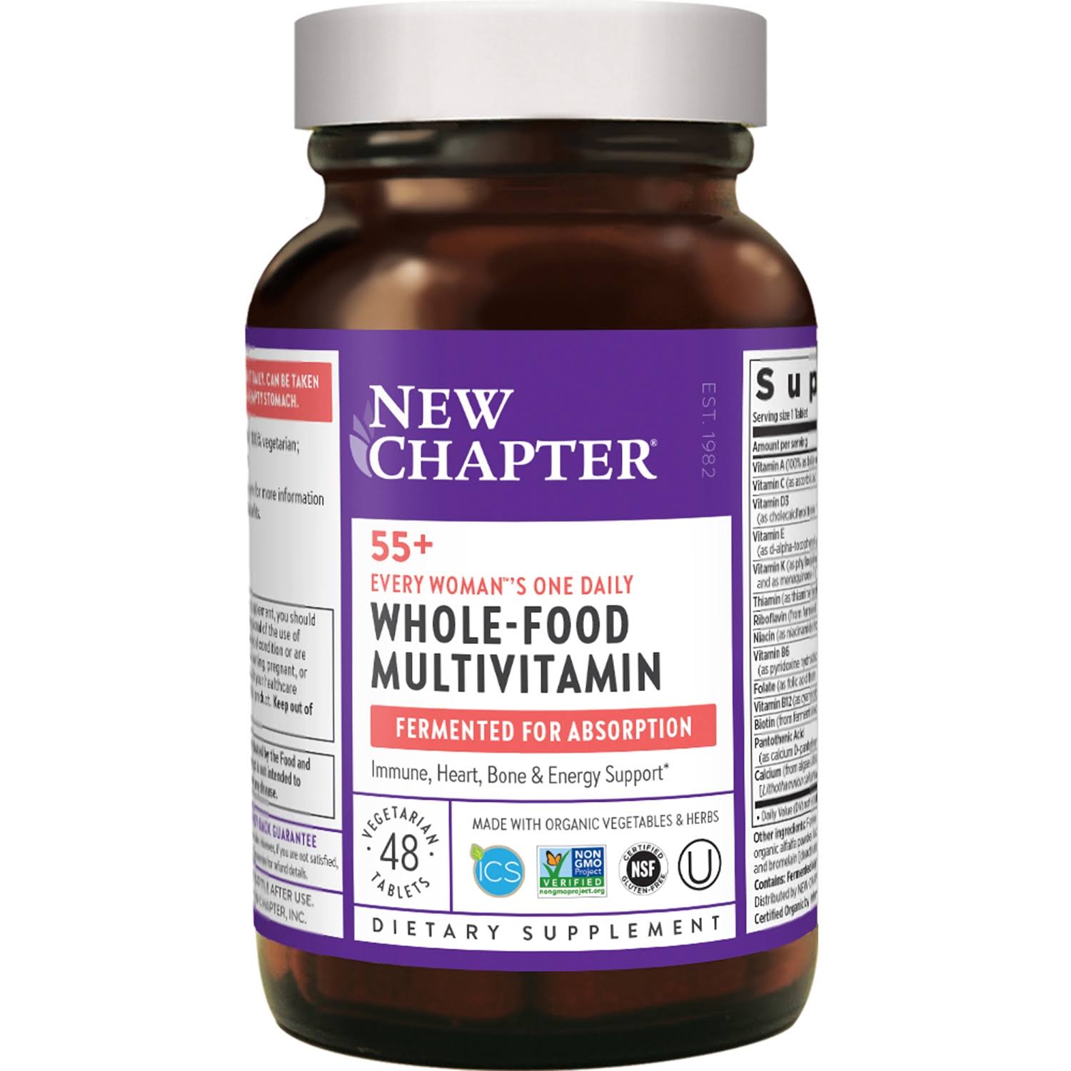 New Chapter Whole-Food Multivitamin, 55+ Every Woman's One Daily, Vegetarian Tablets - 48 tablets