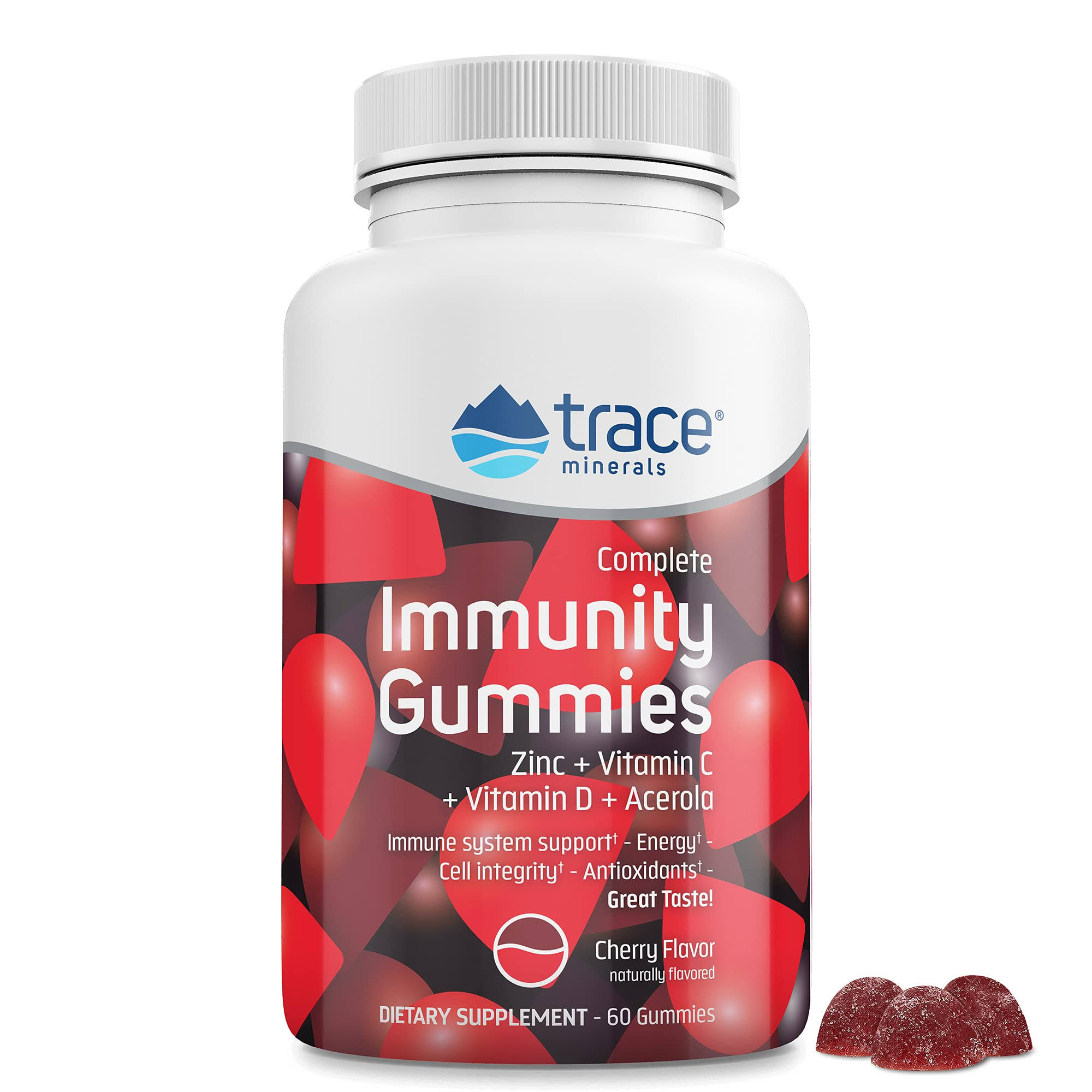 Trace Minerals , Complete Immunity Gummies, Cherry, 60 Gummies