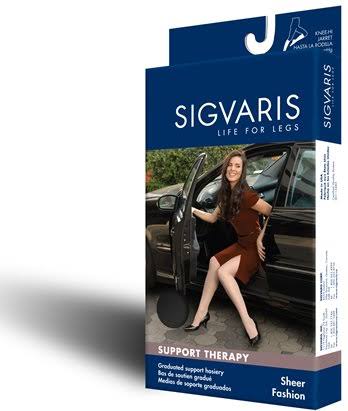 Sigvaris Sheer Fashion Women's 15-20 mmHg Knee High / B / Natural