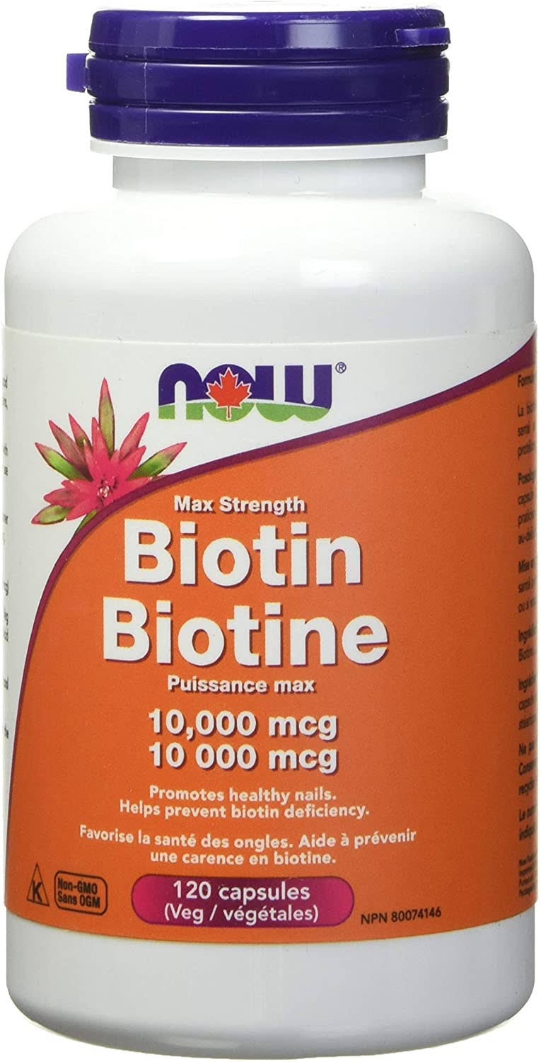 Now Biotin (10,000mcg - 120 Veg Caps )