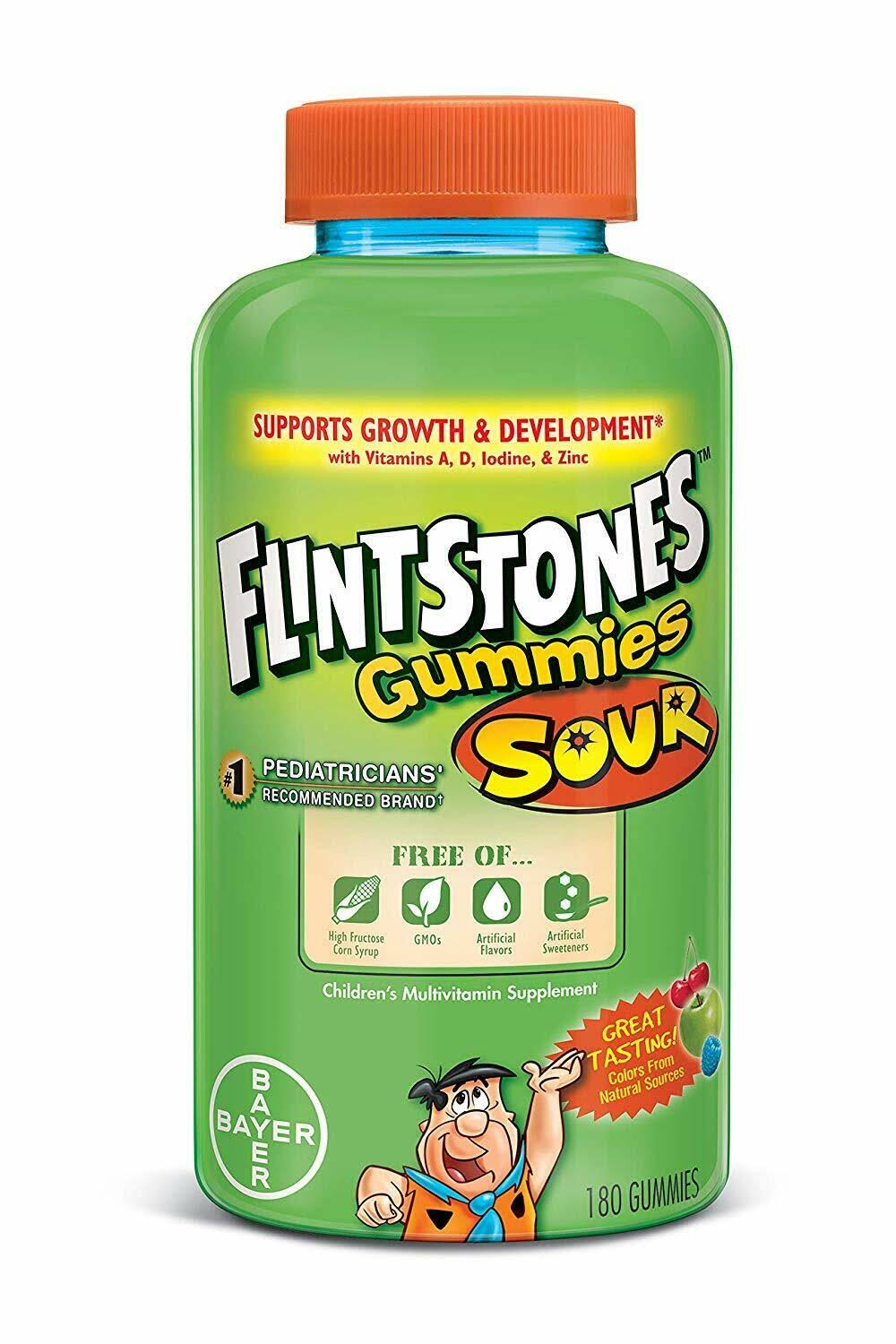 Flintstones Complete Multivitamin Sour Gummies Dietary Supplement - 180ct