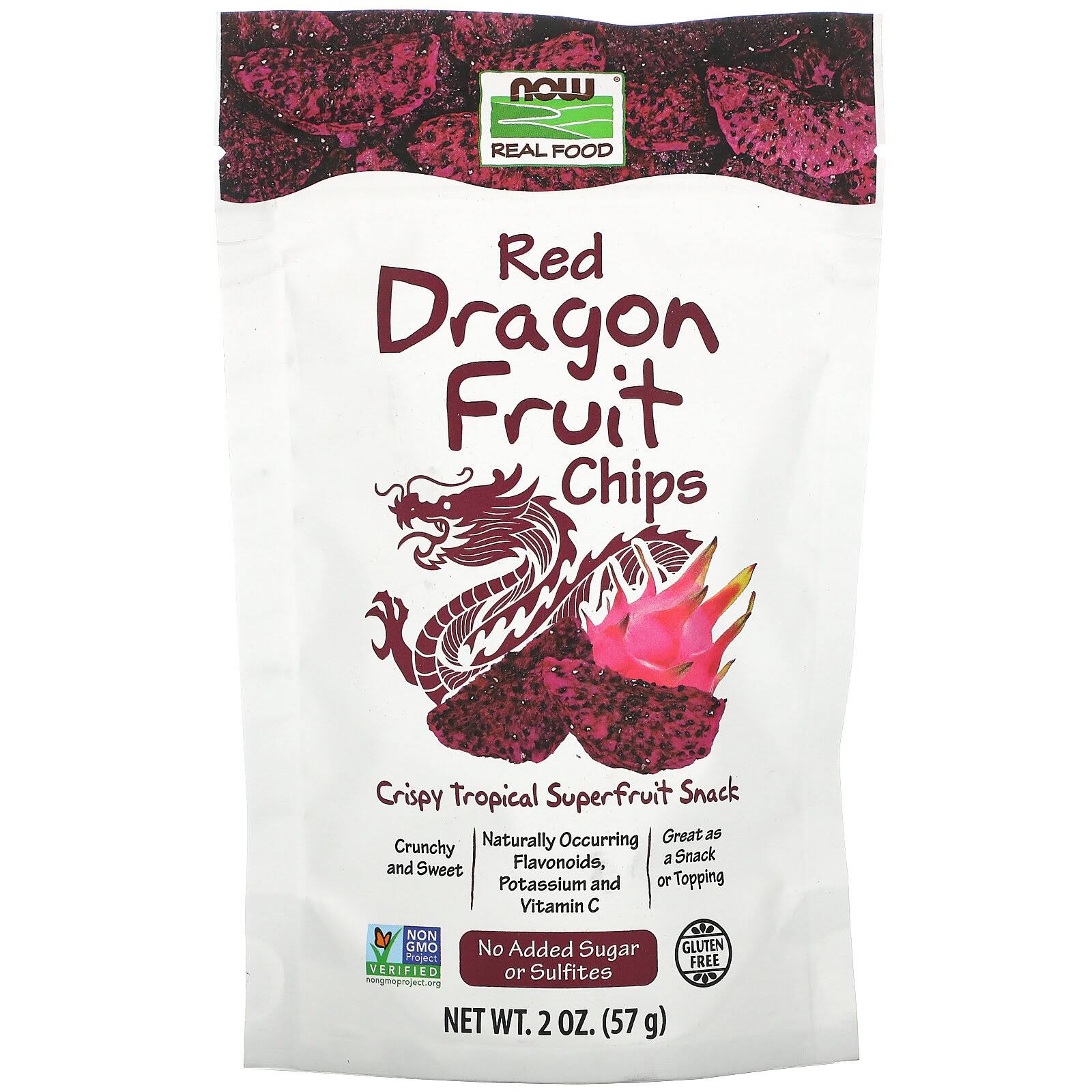 Now Foods Red Dragon Fruit Chips - 2 oz