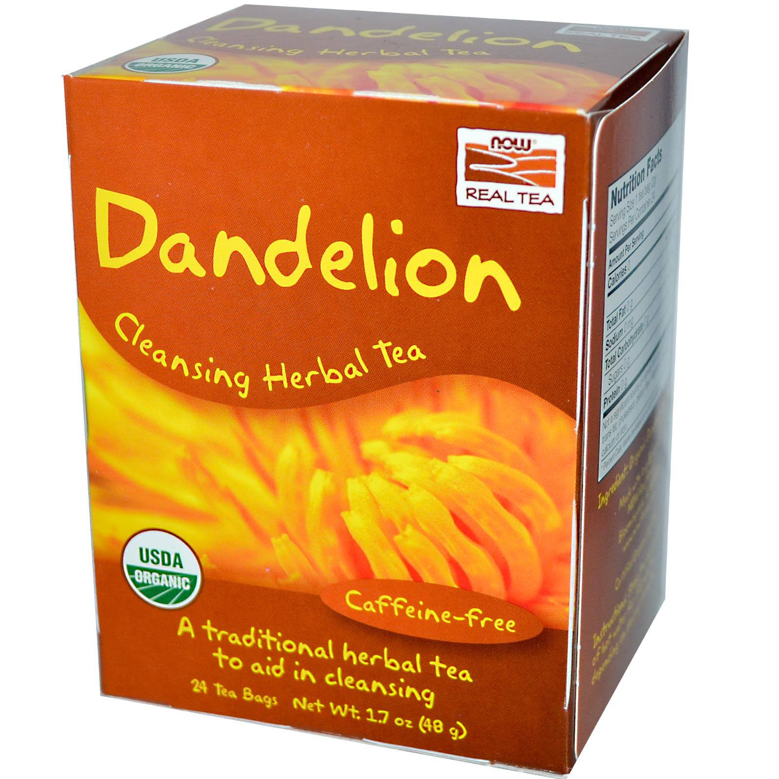 Now Foods Dandelion Cleansing Herbal Tea - 24 ct