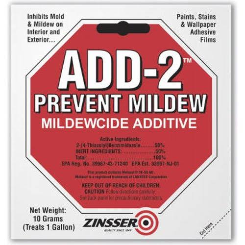 Zinsser Add-2 Interior & Exterior Mildewcide Additive - 10g