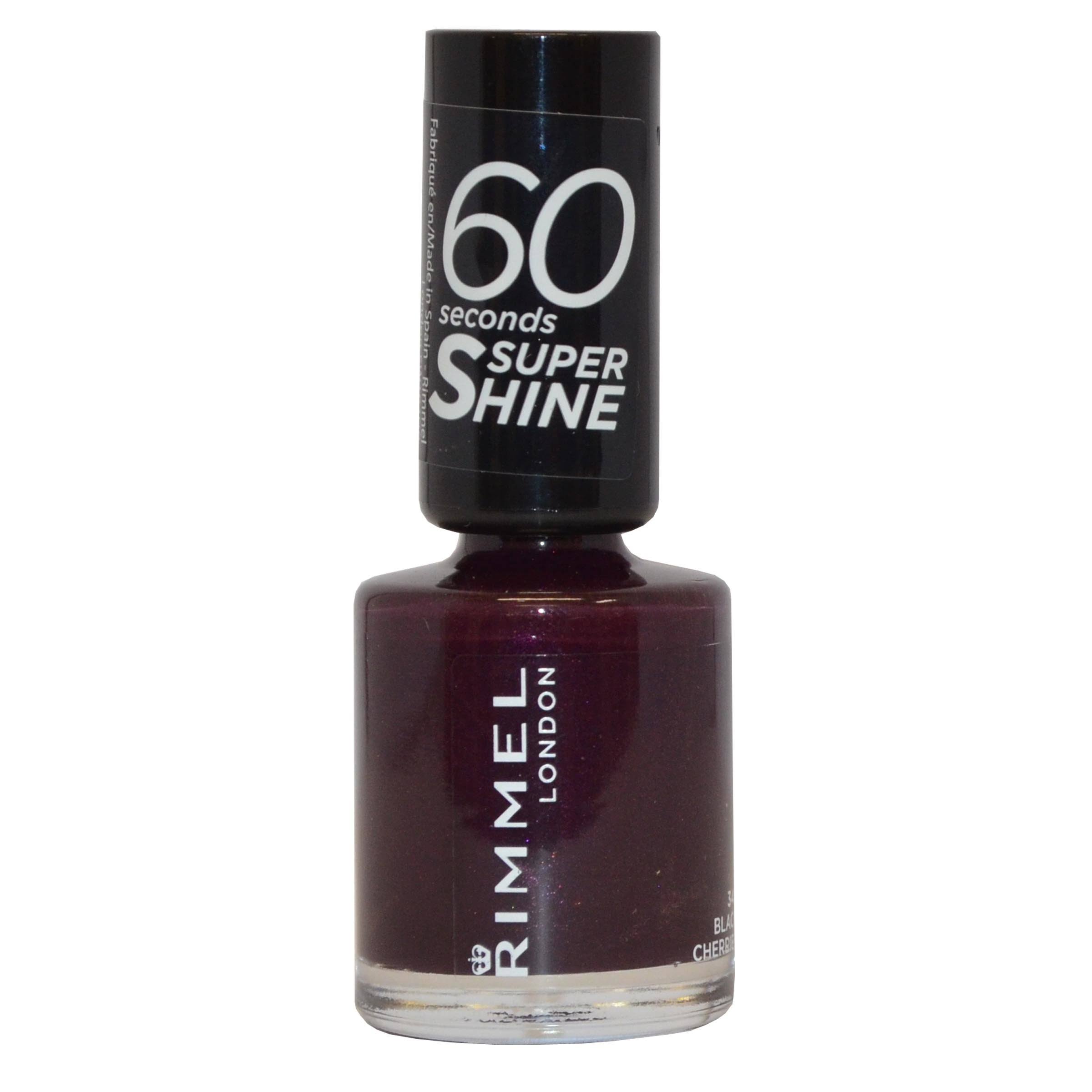 Rimmel London 60 Seconds Super Shine Nail Polish - 345 Black Cherries, 8ml