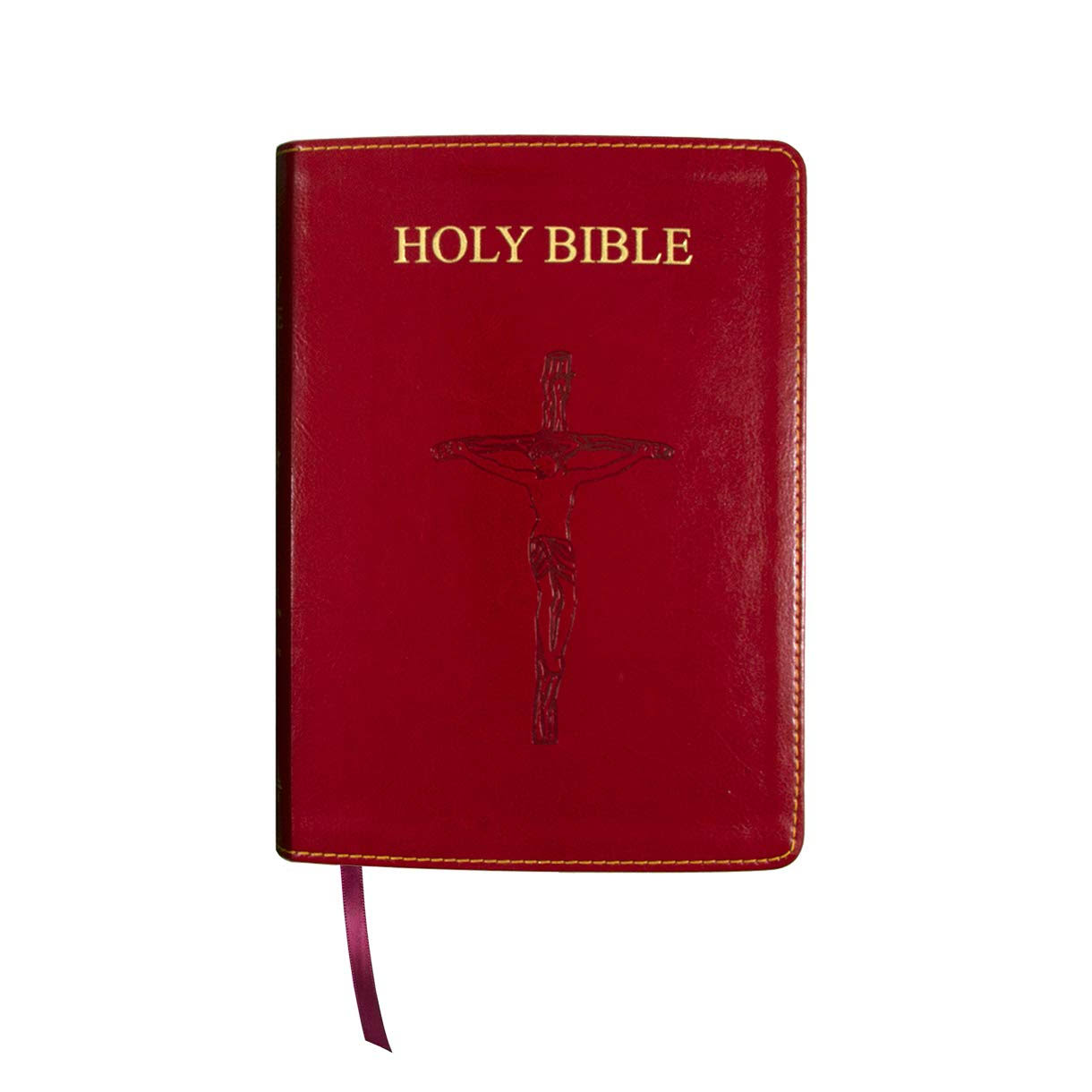 Nabre Fireside Catholic Companion Bible/Large Print-Librosario-Burgundy Imitation Leather