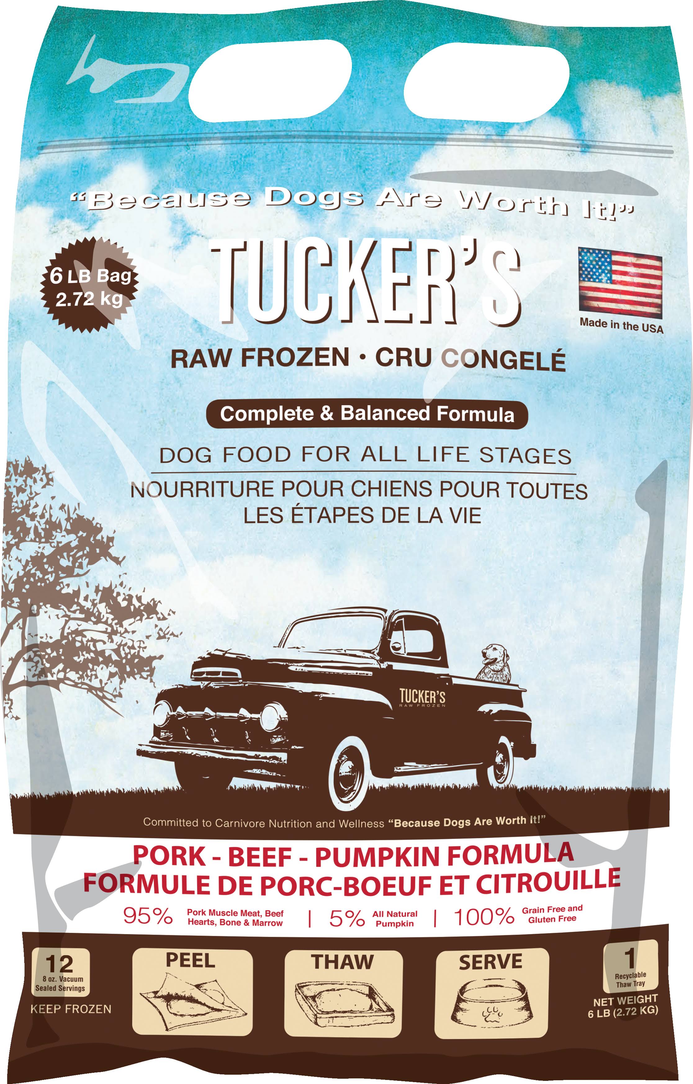 Tucker's Pork, Beef, & Pumpkin Raw Frozen Dog Food 6lb