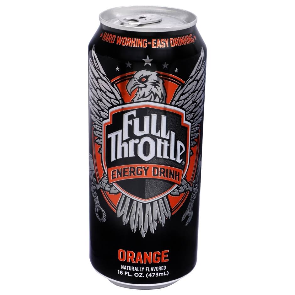 Full Throttle Energy Drink, Orange - 16 fl oz can