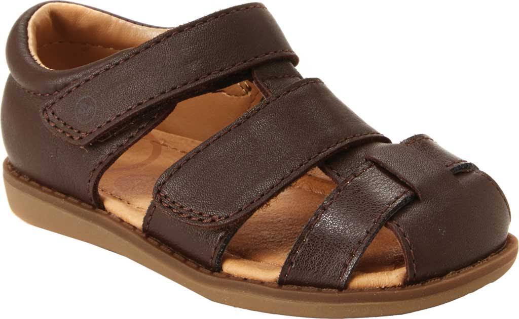 Stride Rite Emerson Brown Toddler Leather Sandals - Brown 8 Toddler Boys