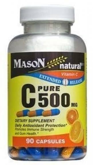 Mason Natural Pure Vitamin C 500Mg Dietary Supplement - 90 Capsules