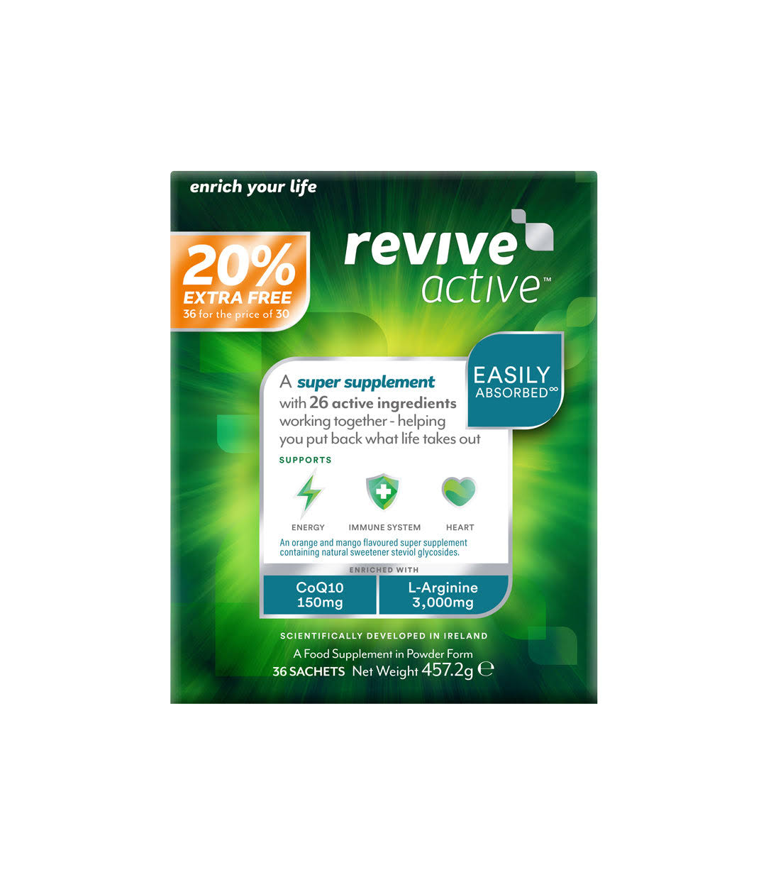 Revive Active - 30 Sachets + 20% Extra Free - Health Supplement