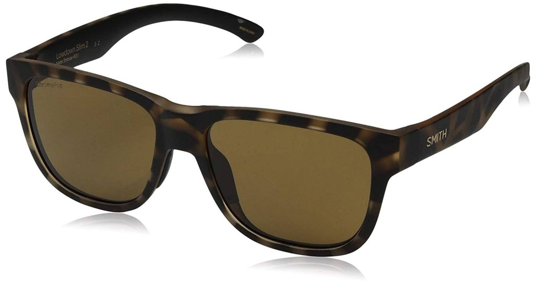 Smith Lowdown Slim 2 ChromaPop Polarized Sunglasses - Matte Tortoise