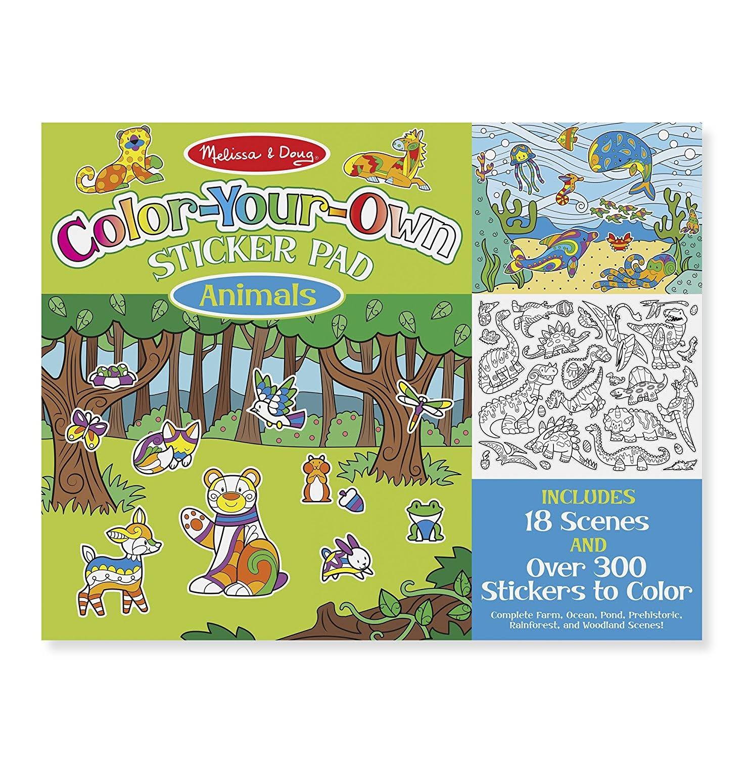 Melissa & Doug Color Your Own Sticker Pad - Animals