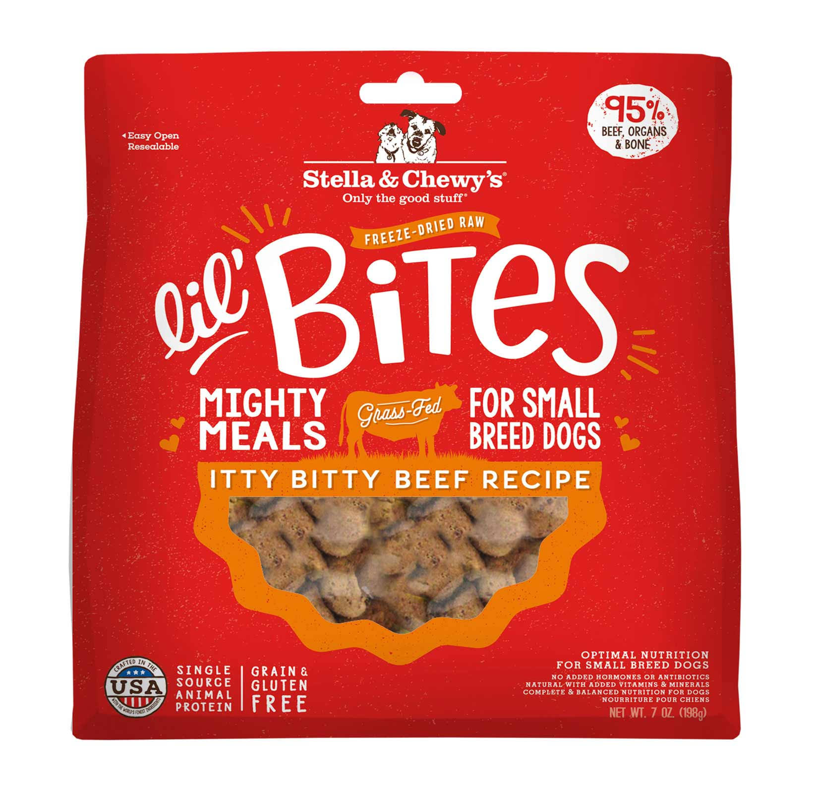 Stella & Chewy's Dog Freeze-Dried Lil Bites Itty Bitty Beef 7oz