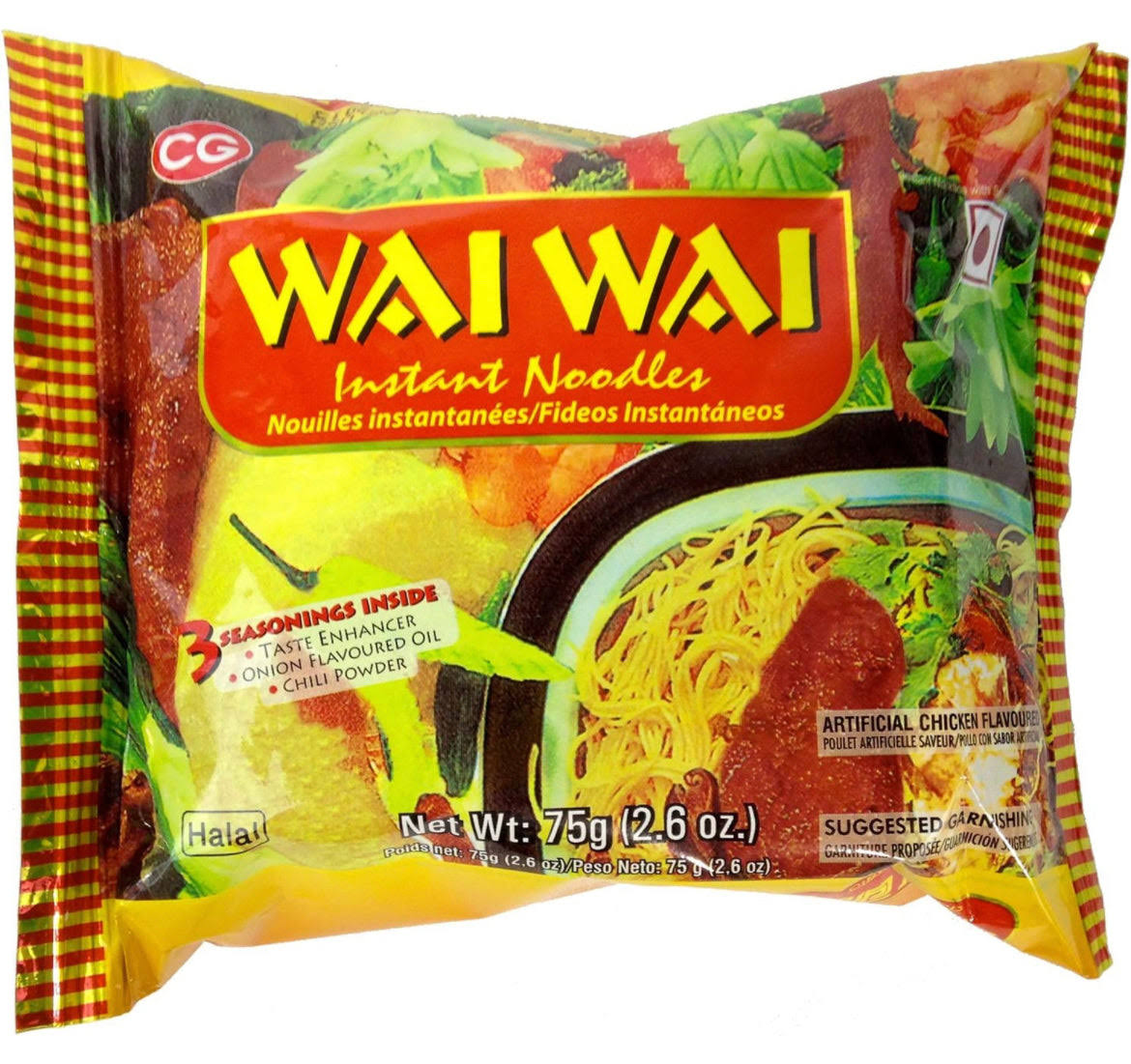 Wai Wai Instant Noodles - Chicken, 65g