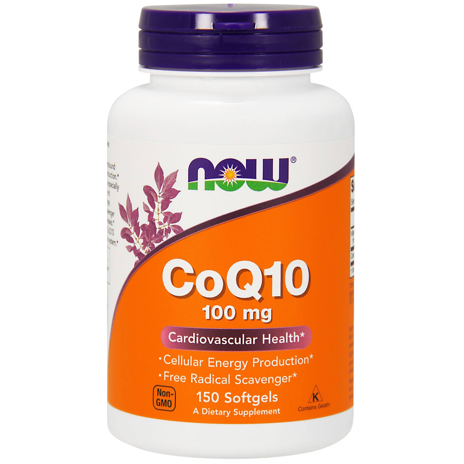 NOW CoQ10 Cardiovascular Health Supplement - 150 Softgels