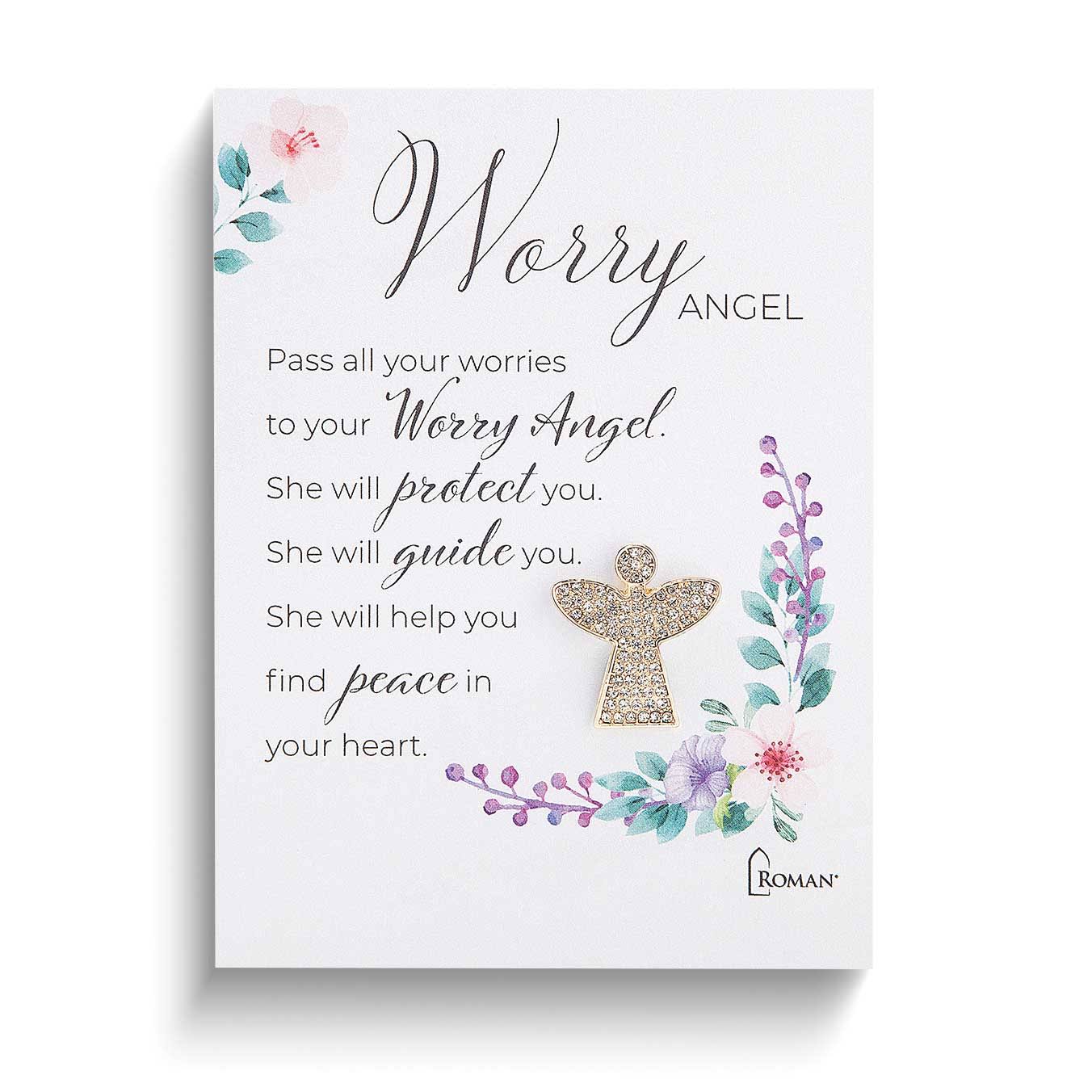 Bello Gifts Gold-Tone Worry Angel Pin GM25591
